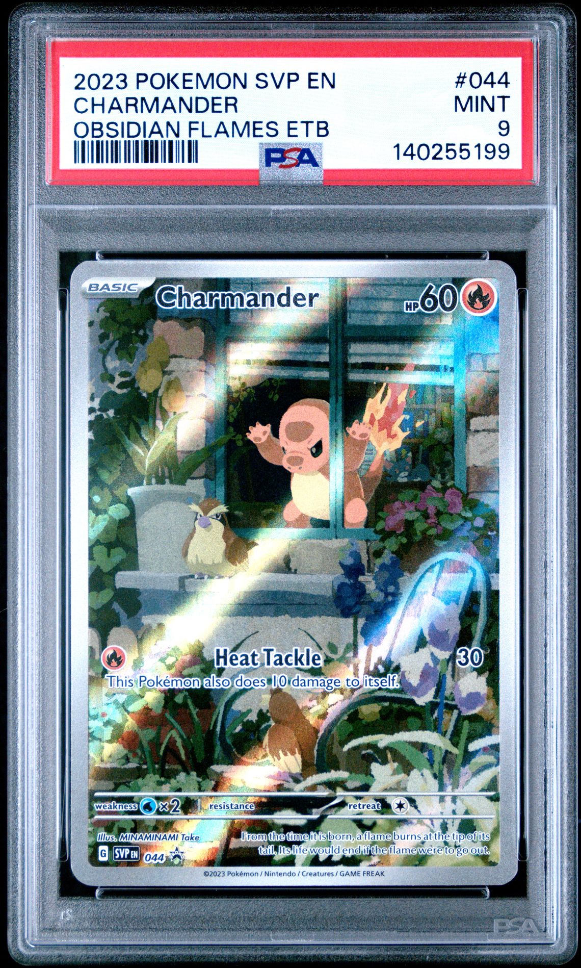 2023 Pokemon Svp En-Sv Black Star Promo Charmander #044 (Obsidian Flames Etb) Mint 9 front