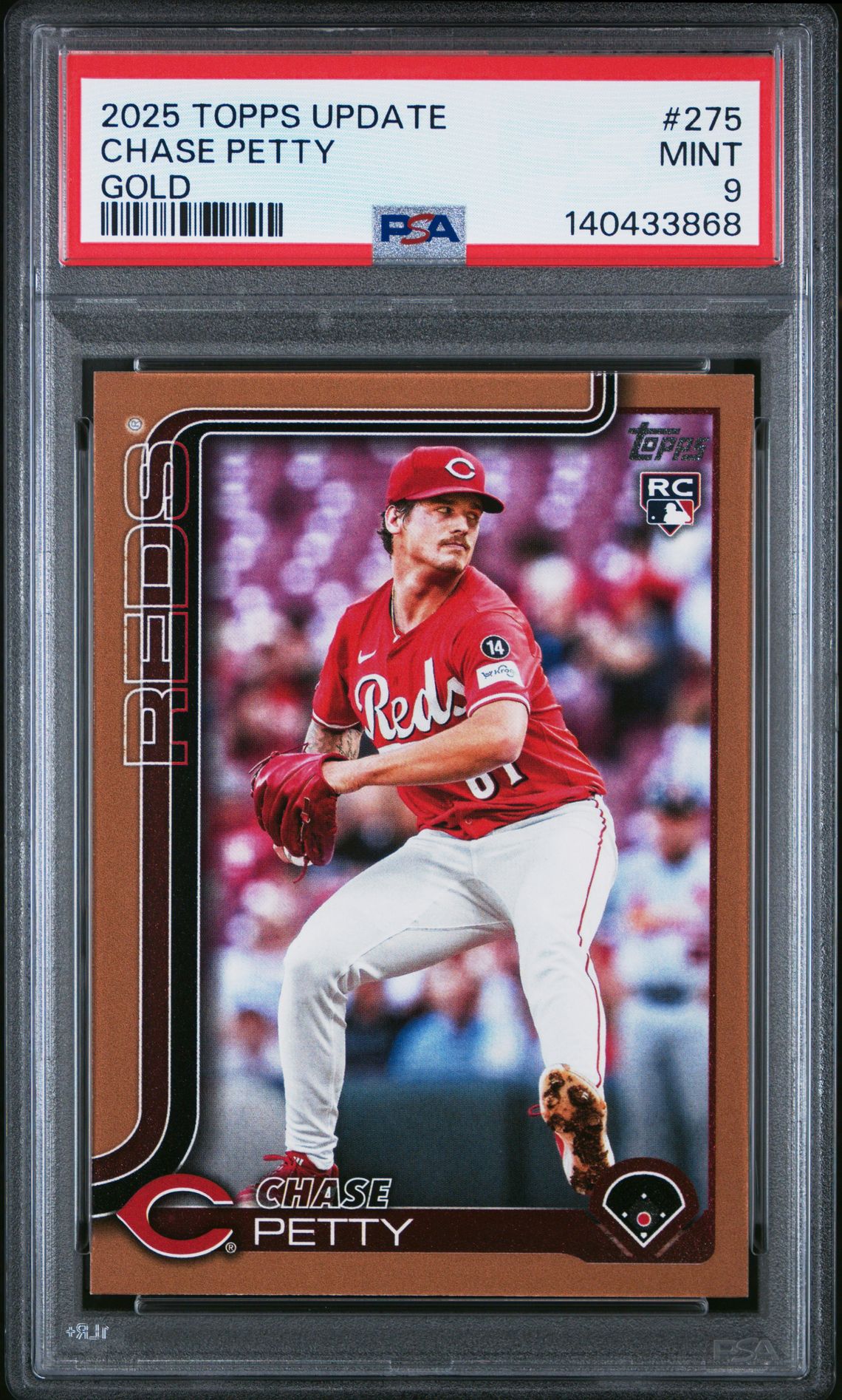 2025 Topps Update Chase Petty #275 (Gold) Mint 9 front