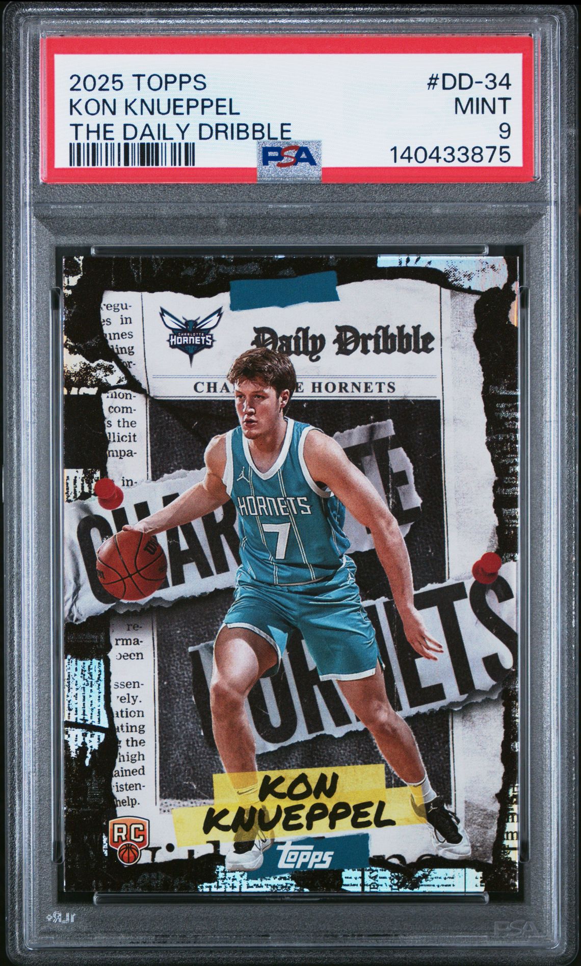 2025 Topps The Daily Dribble Kon Knueppel #Dd-34 Mint 9 front