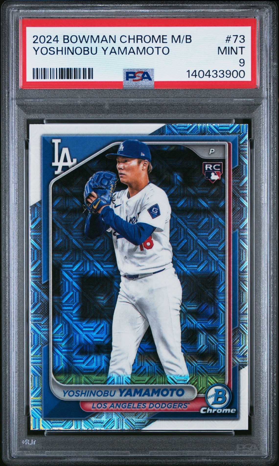 2024 Bowman Chrome Mega Box Yoshinobu Yamamoto #73 Mint 9 front