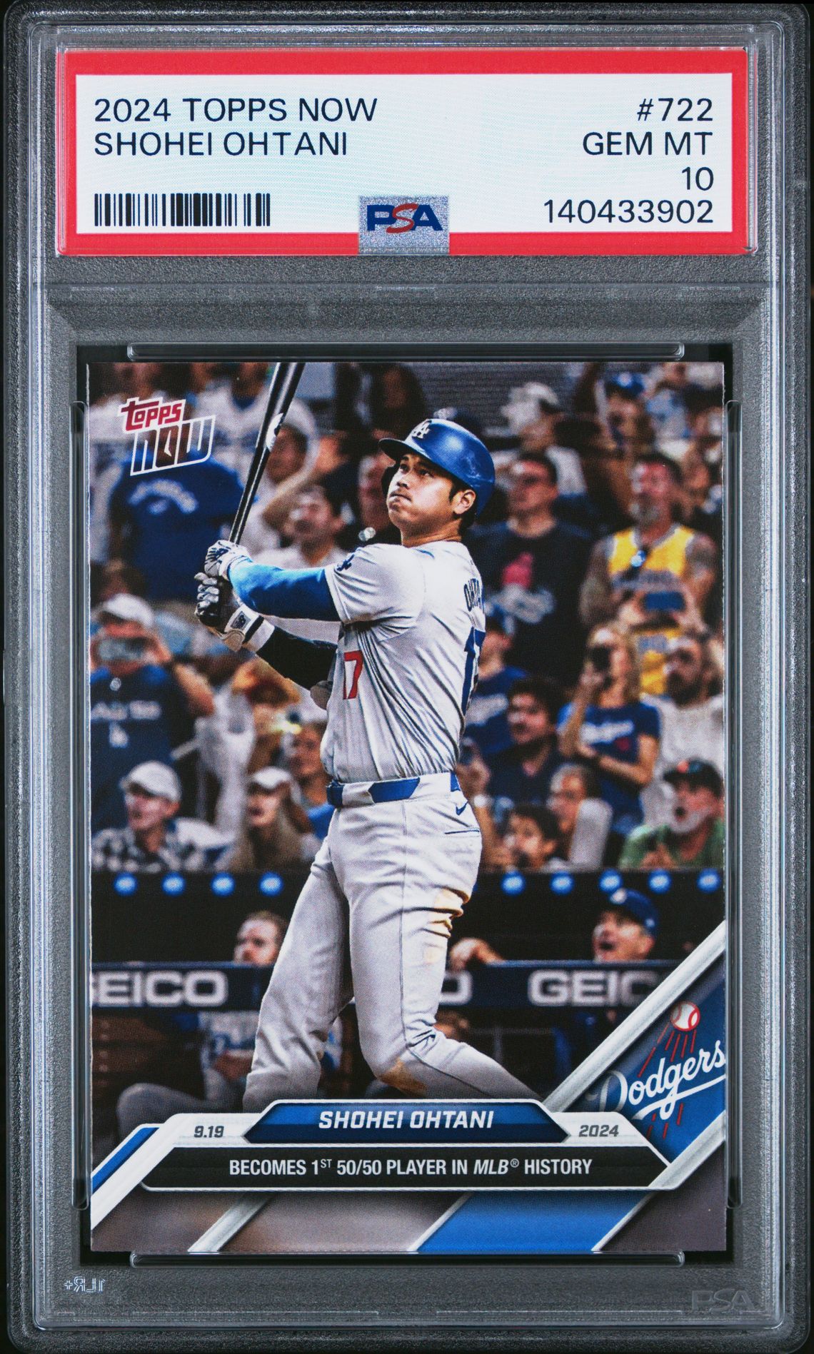 2024 Topps Now Shohei Ohtani #722 Gem Mt 10 front