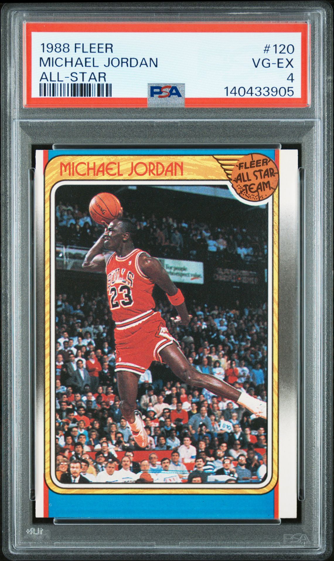 1988 Fleer Michael Jordan #120 (All-Star) Vg-Ex 4 front