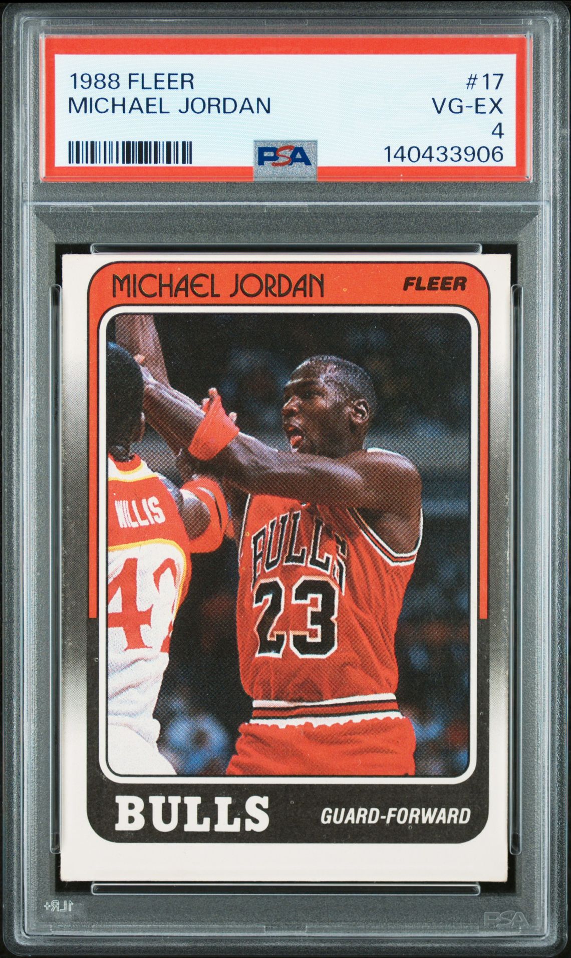 1988 Fleer Michael Jordan #17 Vg-Ex 4 front