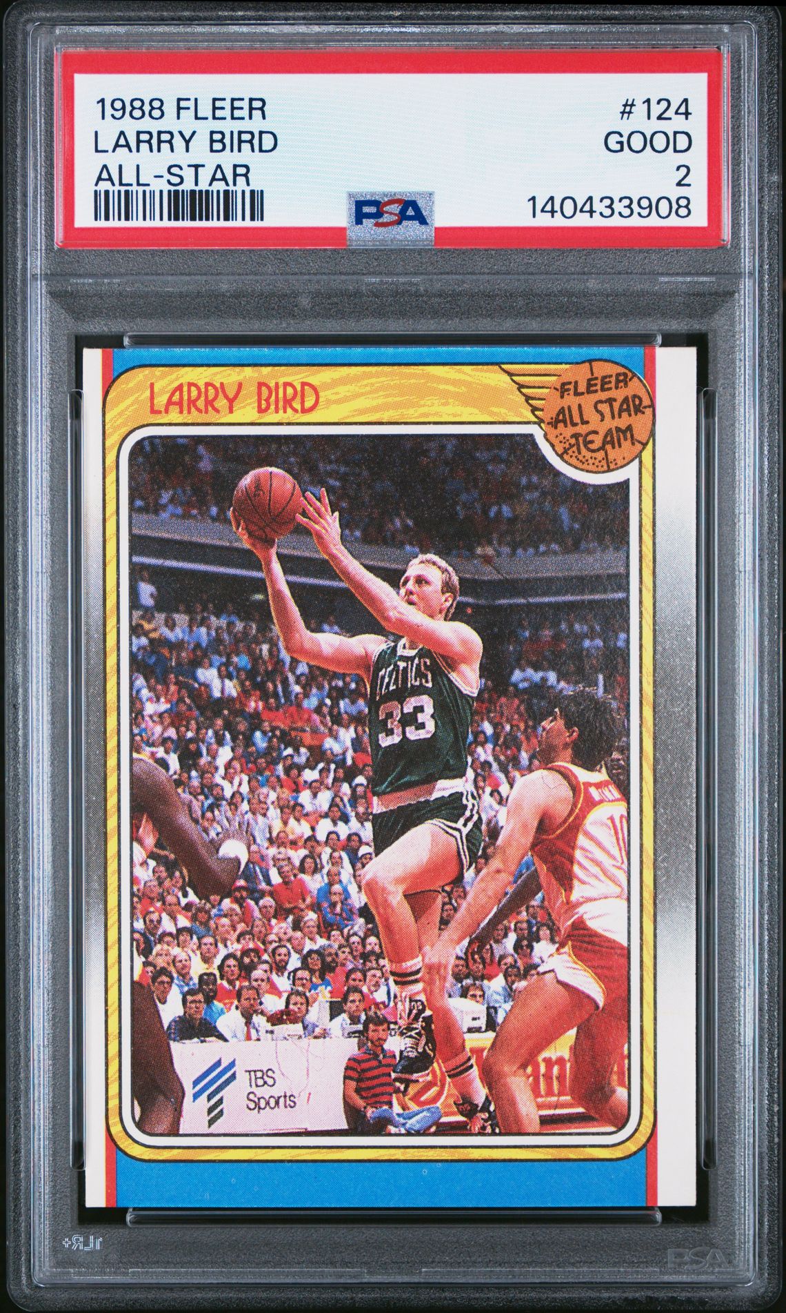 1988 Fleer Larry Bird #124 (All-Star) Good 2 front