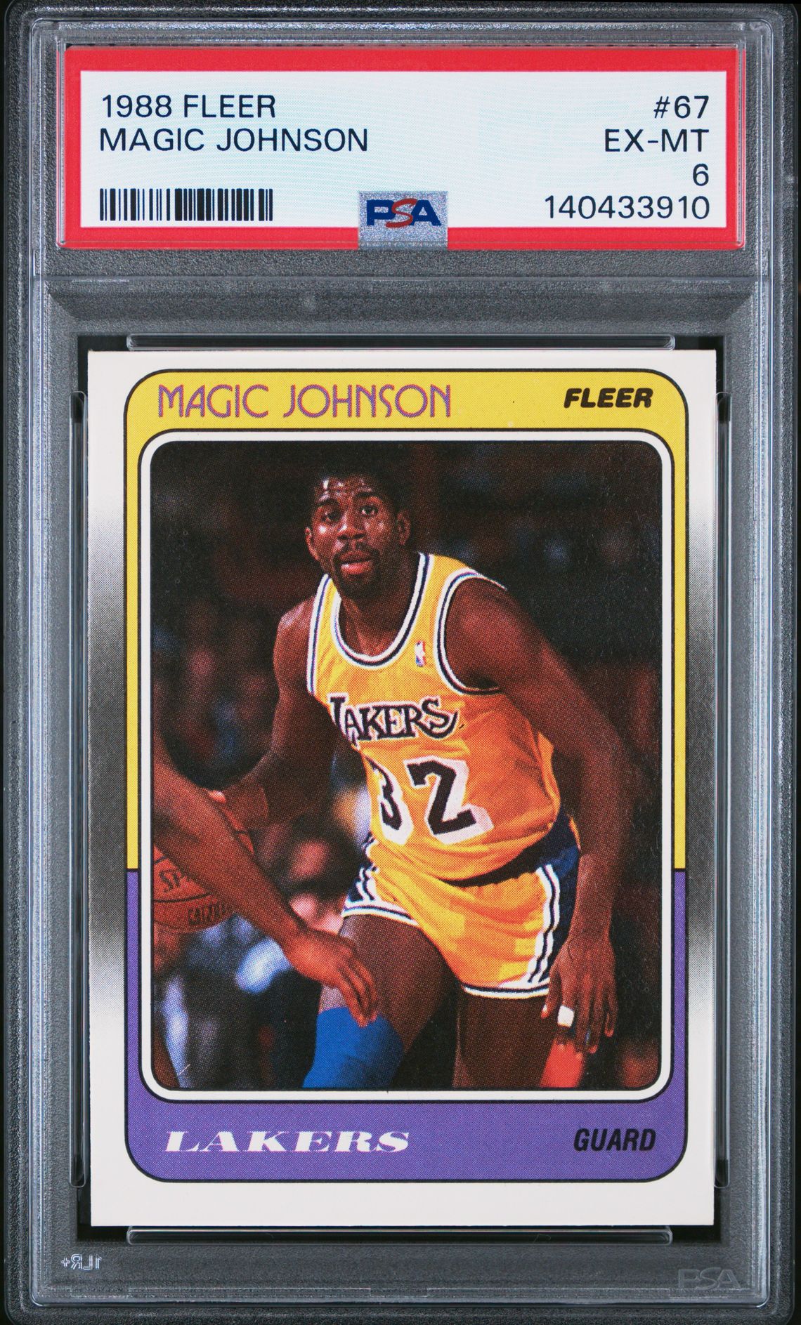 1988 Fleer Magic Johnson #67 Ex-Mt 6 front