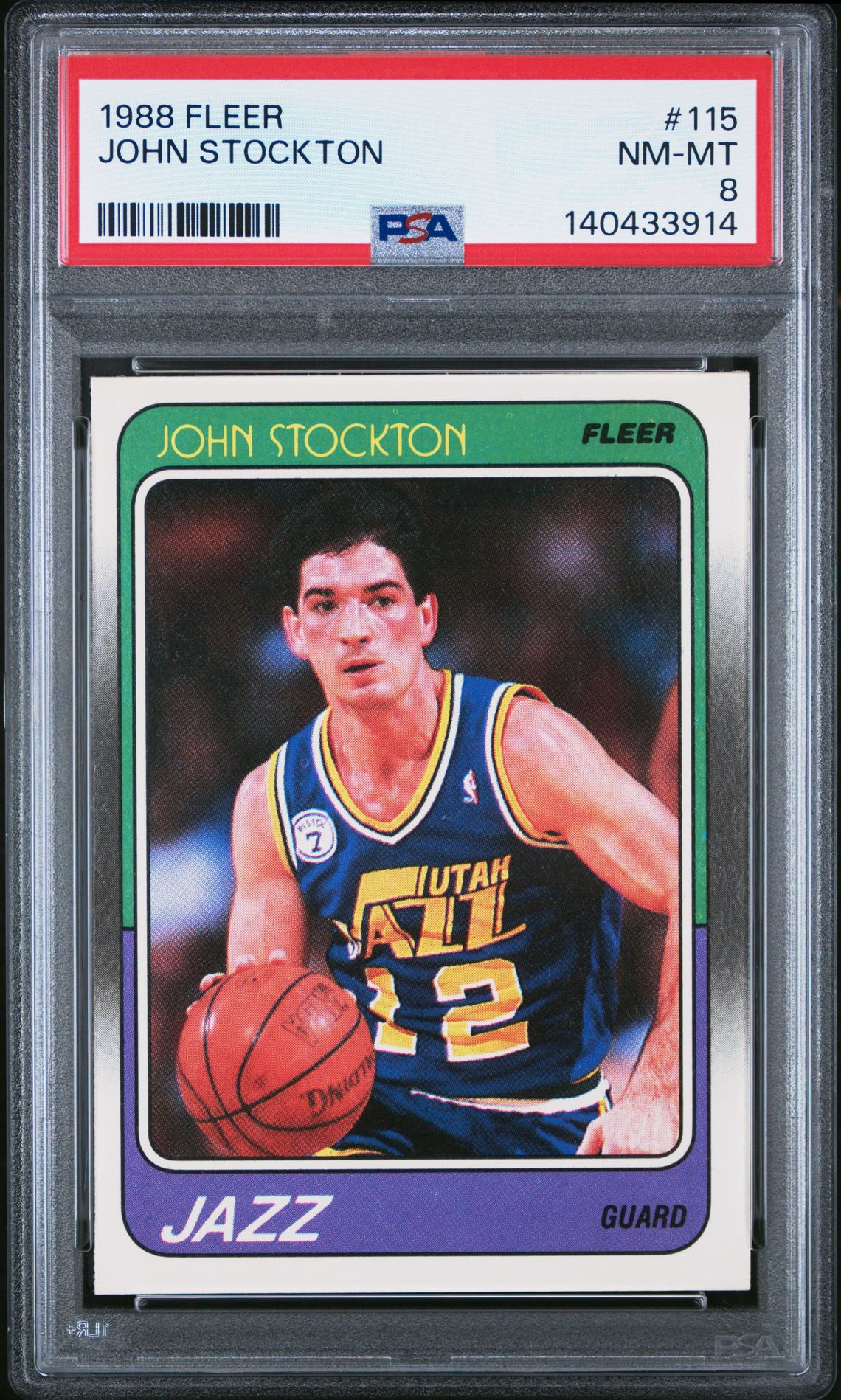 1988 Fleer John Stockton #115 Nm-Mt 8 front