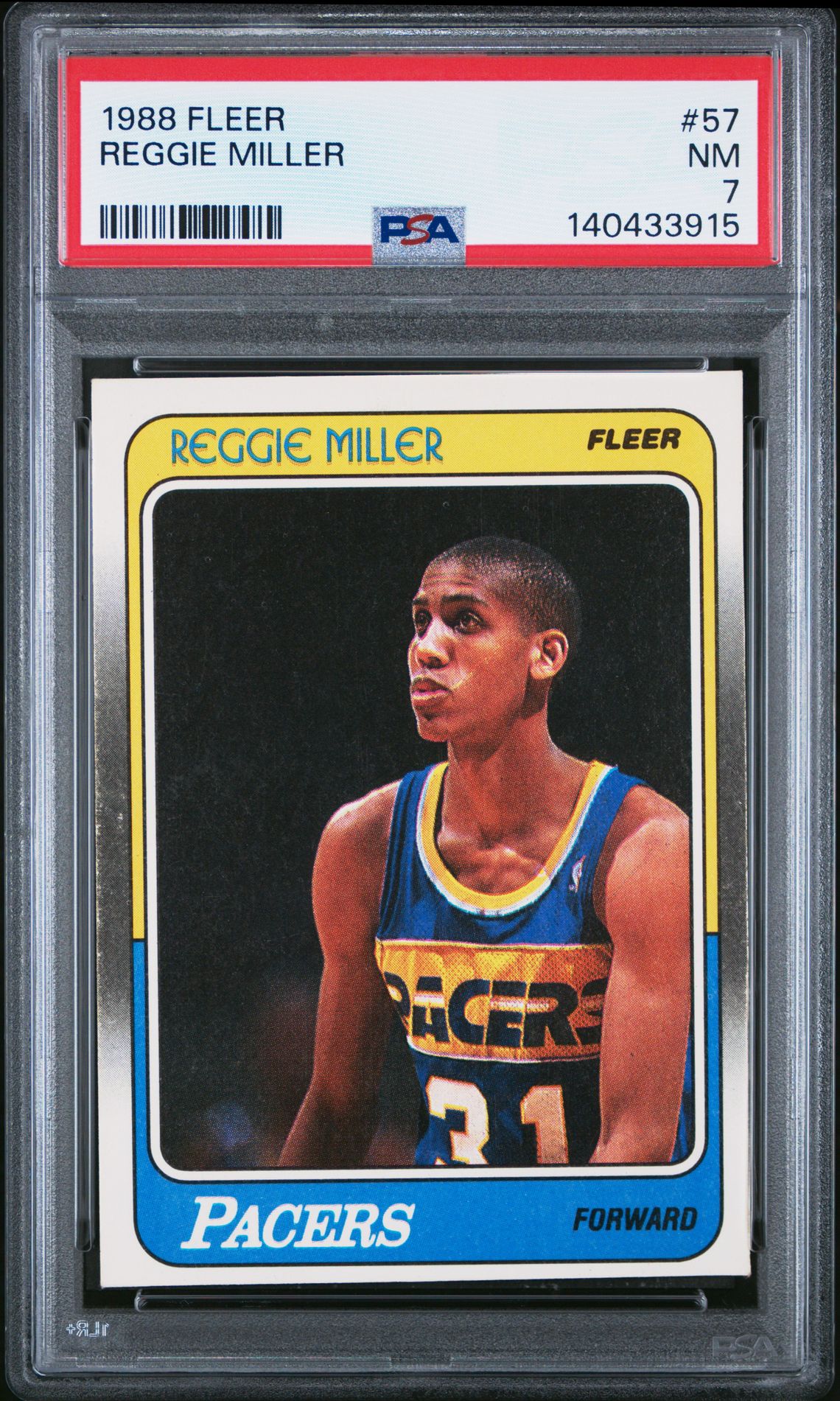 1988 Fleer Reggie Miller #57 Nm 7 front