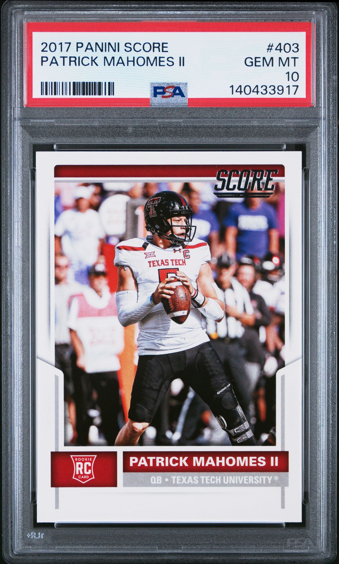 2017 Panini Score Patrick Mahomes Ii #403 Gem Mt 10 front