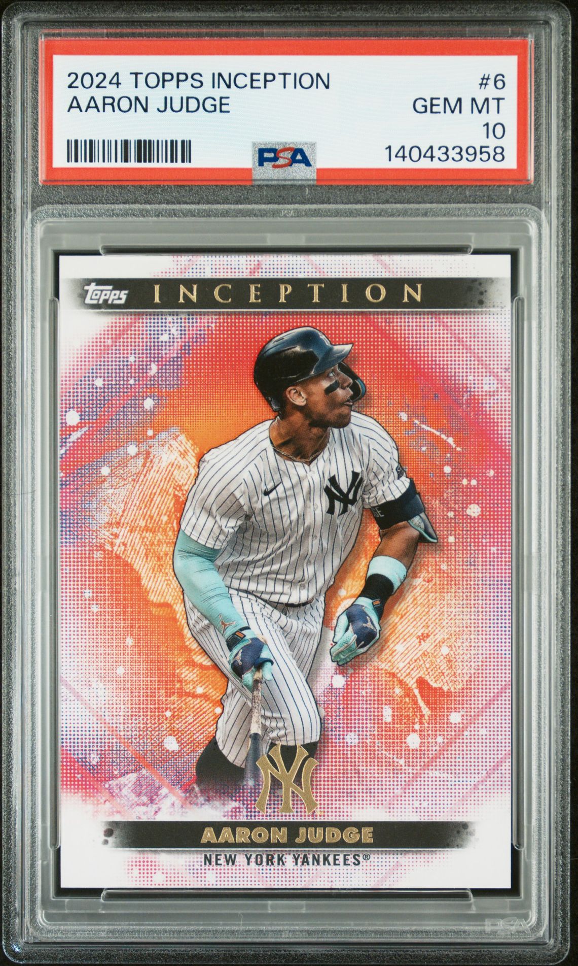 2024 Topps Inception Aaron Judge #6 Gem Mt 10 front