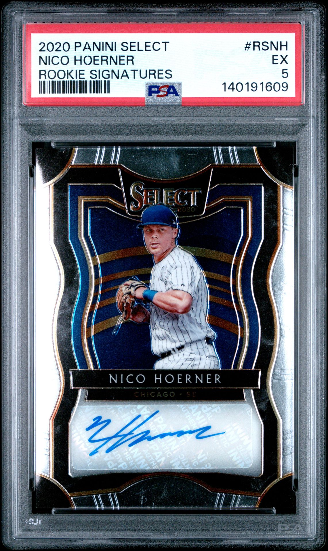 2020 Panini Select Rookie Signatures Nico Hoerner #Rsnh (Rookie Signatures) Ex 5 front