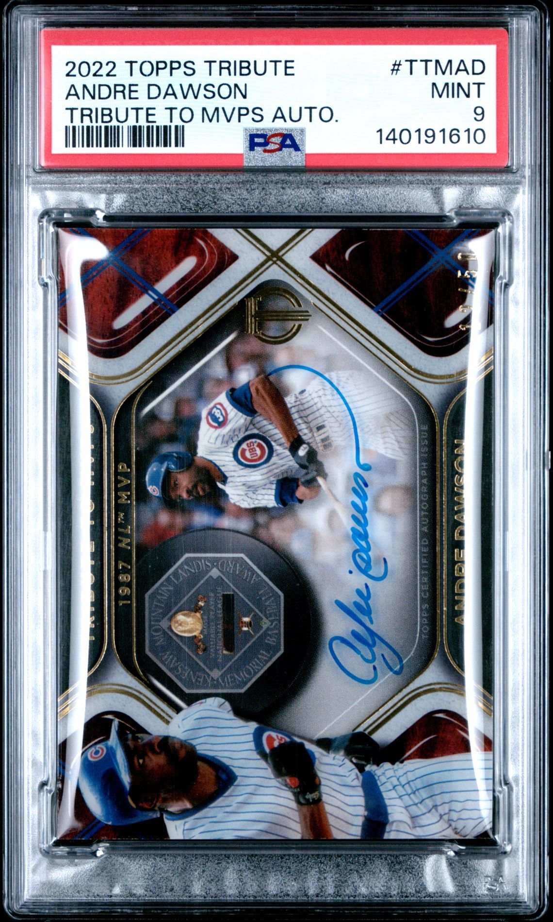 2022 Topps Tribute Tribute To Mvps Autographs Andre Dawson #Ttmad (Tribute To Mvps Auto.) Mint 9 front