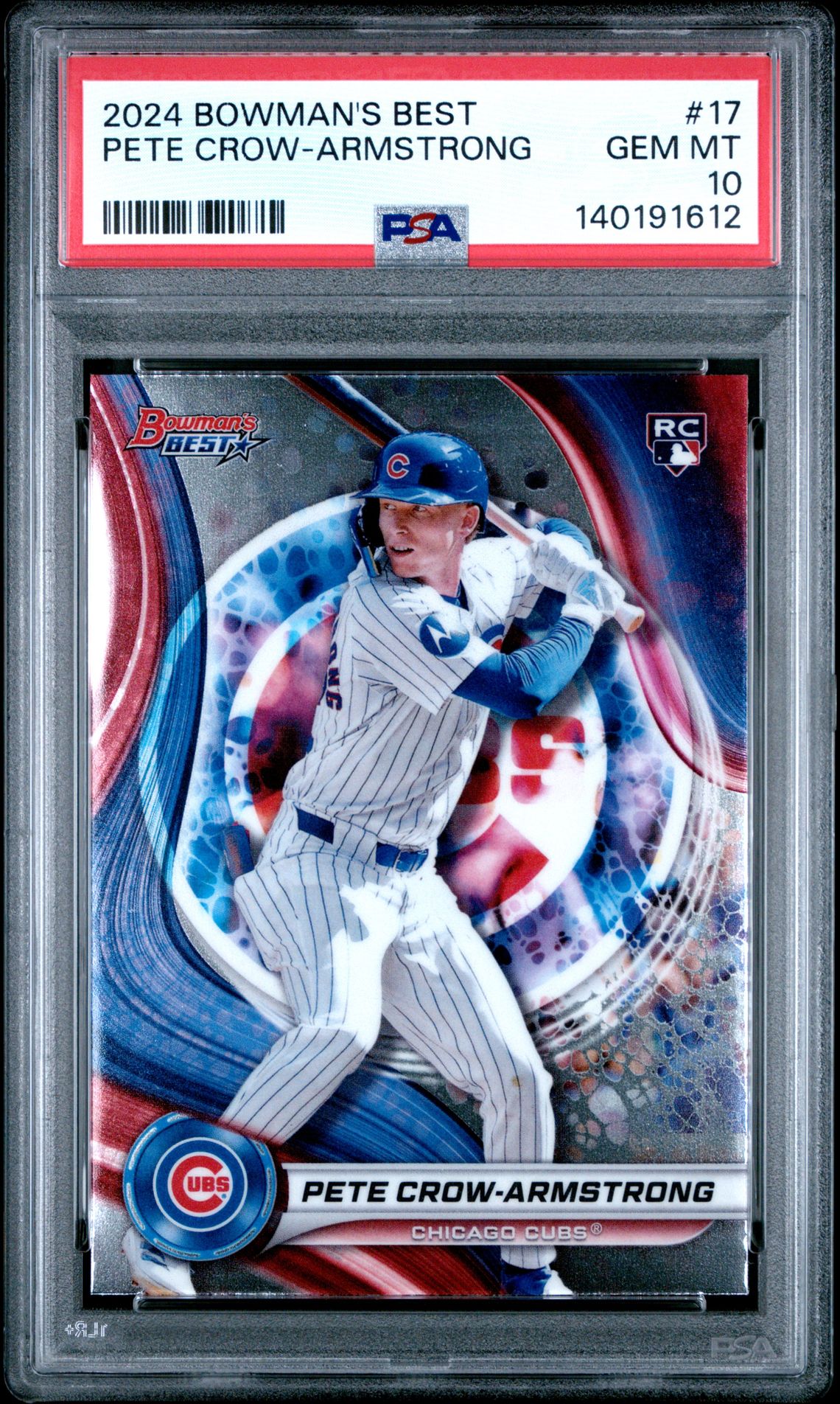 2024 Bowman's Best Pete Crow-Armstrong #17 Gem Mt 10 front