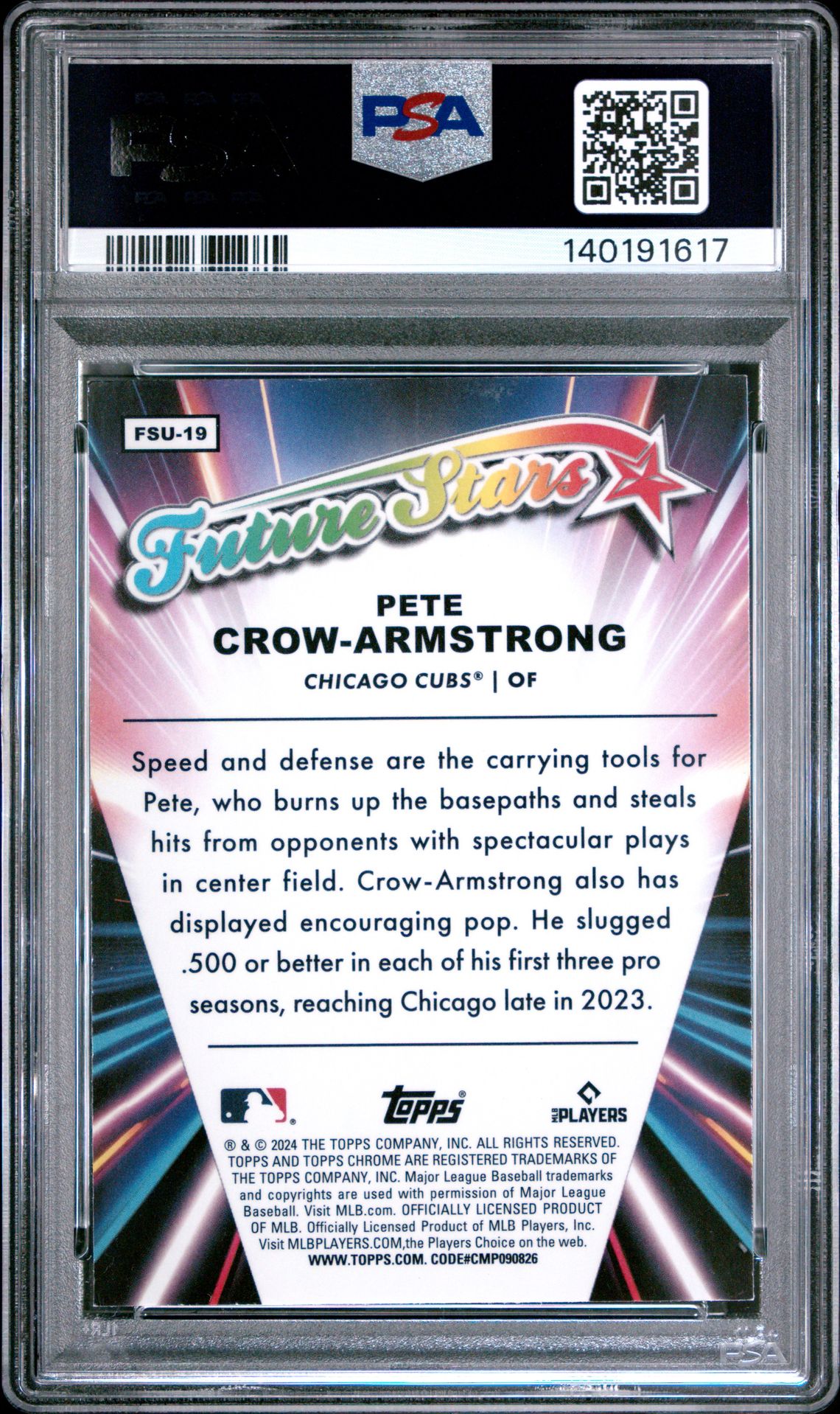 2024 Topps Chrome Update Future Stars Pete Crow-Armstrong #Fsu19 Nm-Mt 8 back