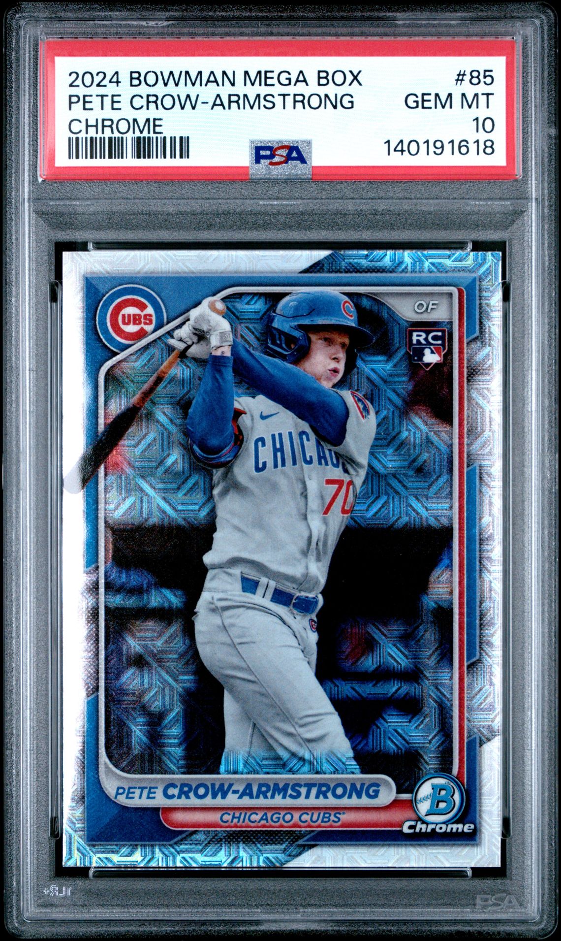 2024 Bowman Mega Box Chrome Pete Crow-Armstrong #85 Gem Mt 10 front