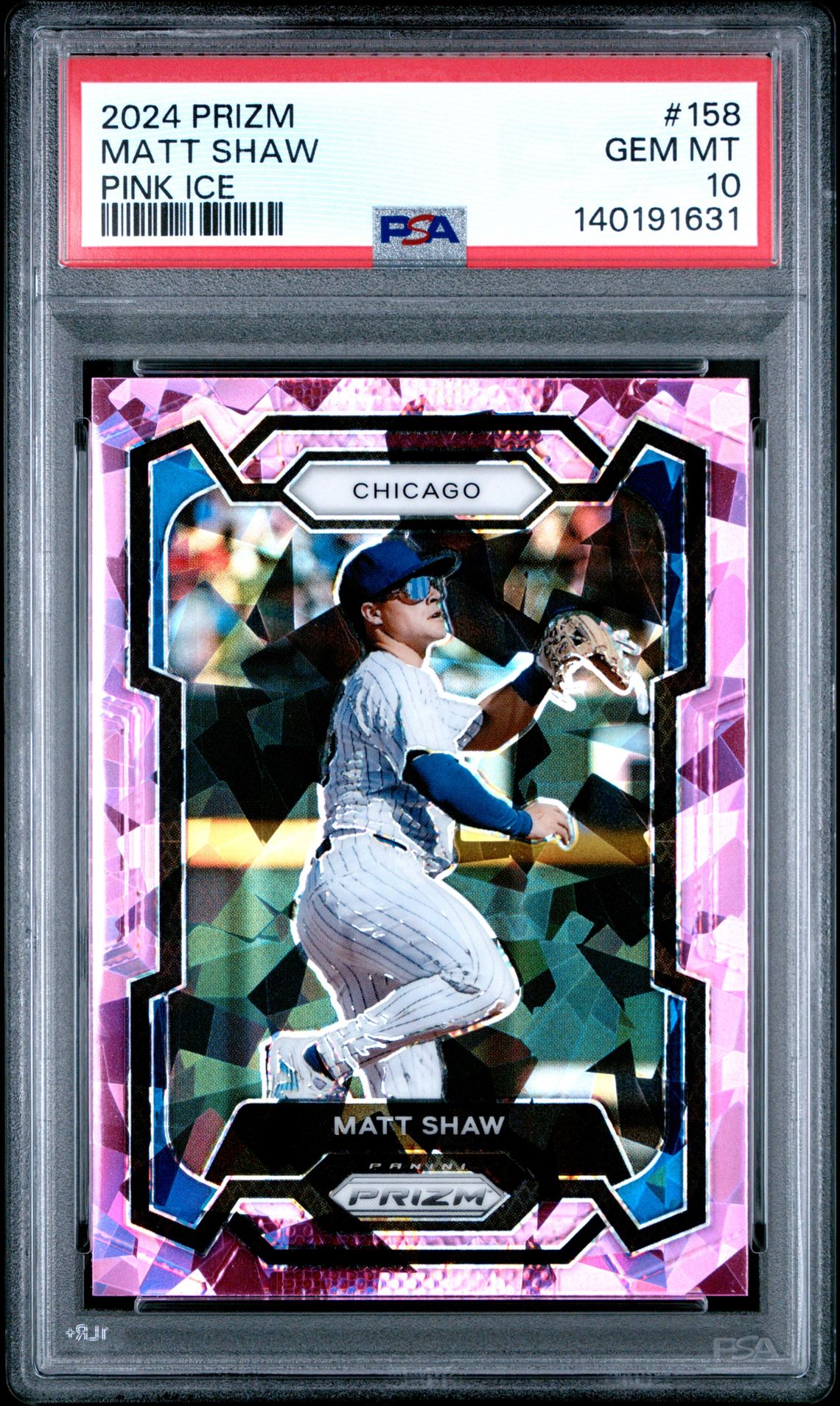 2024 Panini Prizm Matt Shaw #158 (Pink Ice) Gem Mt 10 front