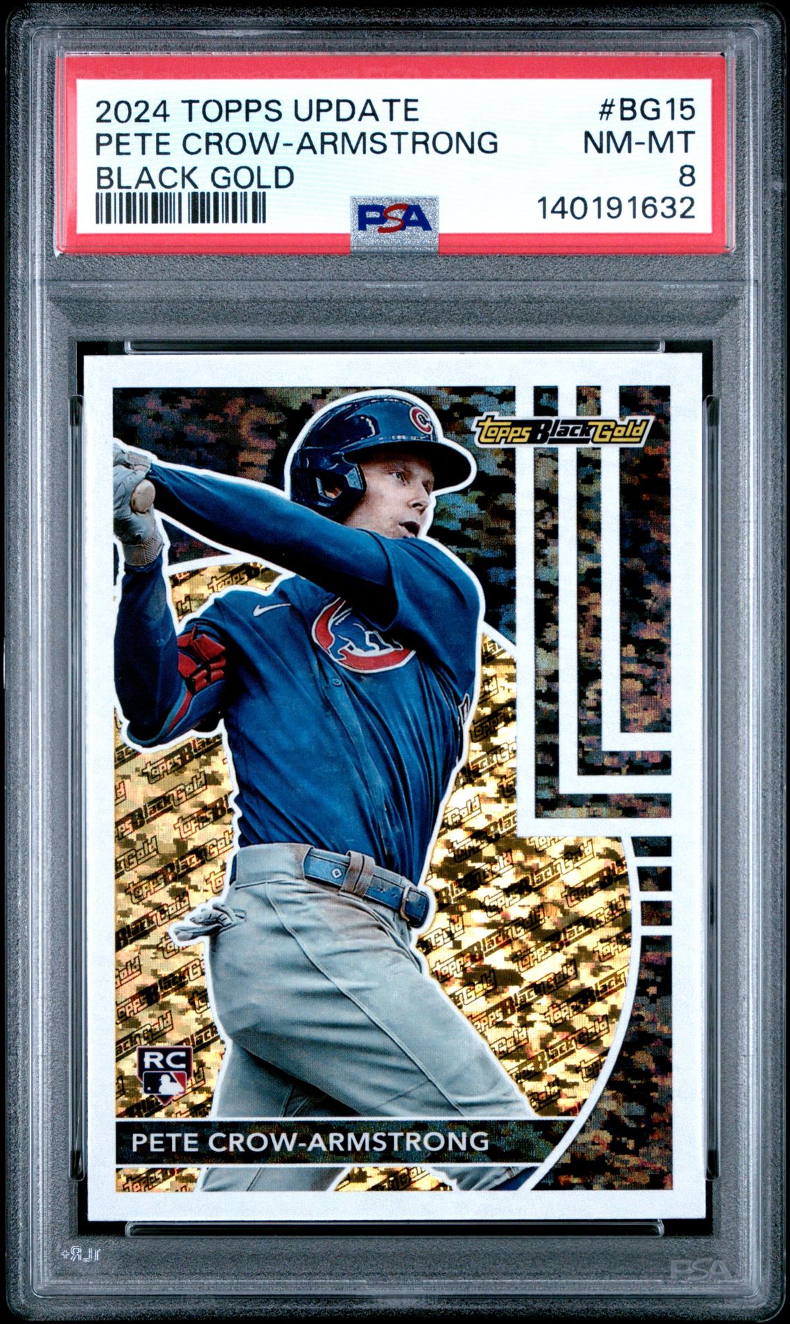 2024 Topps Update Topps Black Gold Pete Crow-Armstrong #Bg15 Nm-Mt 8 front