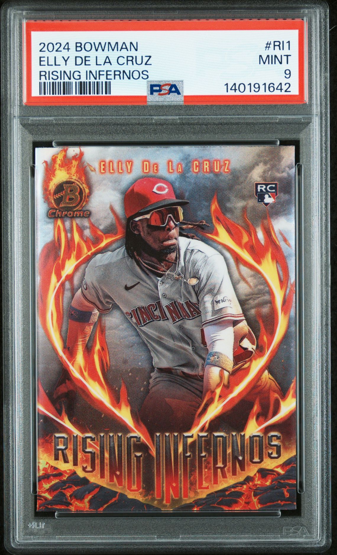 2024 Bowman Rising Infernos Elly De La Cruz #Ri1 Mint 9 front