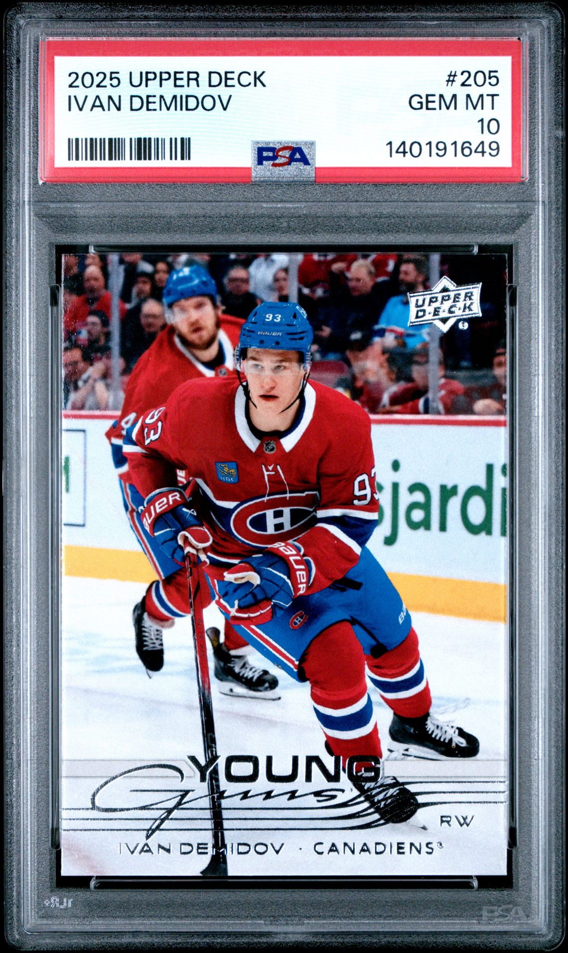 2025 Upper Deck Ivan Demidov #205 Gem Mt 10 front