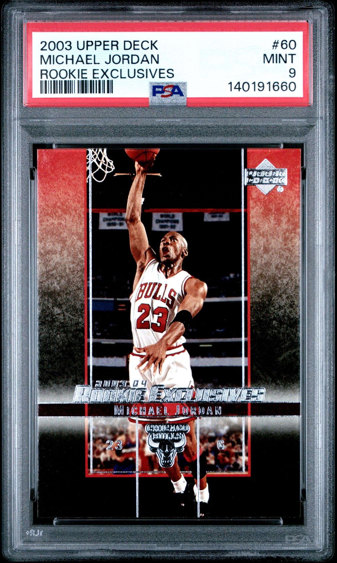 2003 Upper Deck Rookie Exclusives Michael Jordan #60 (Rookie Exclusives) Mint 9 front