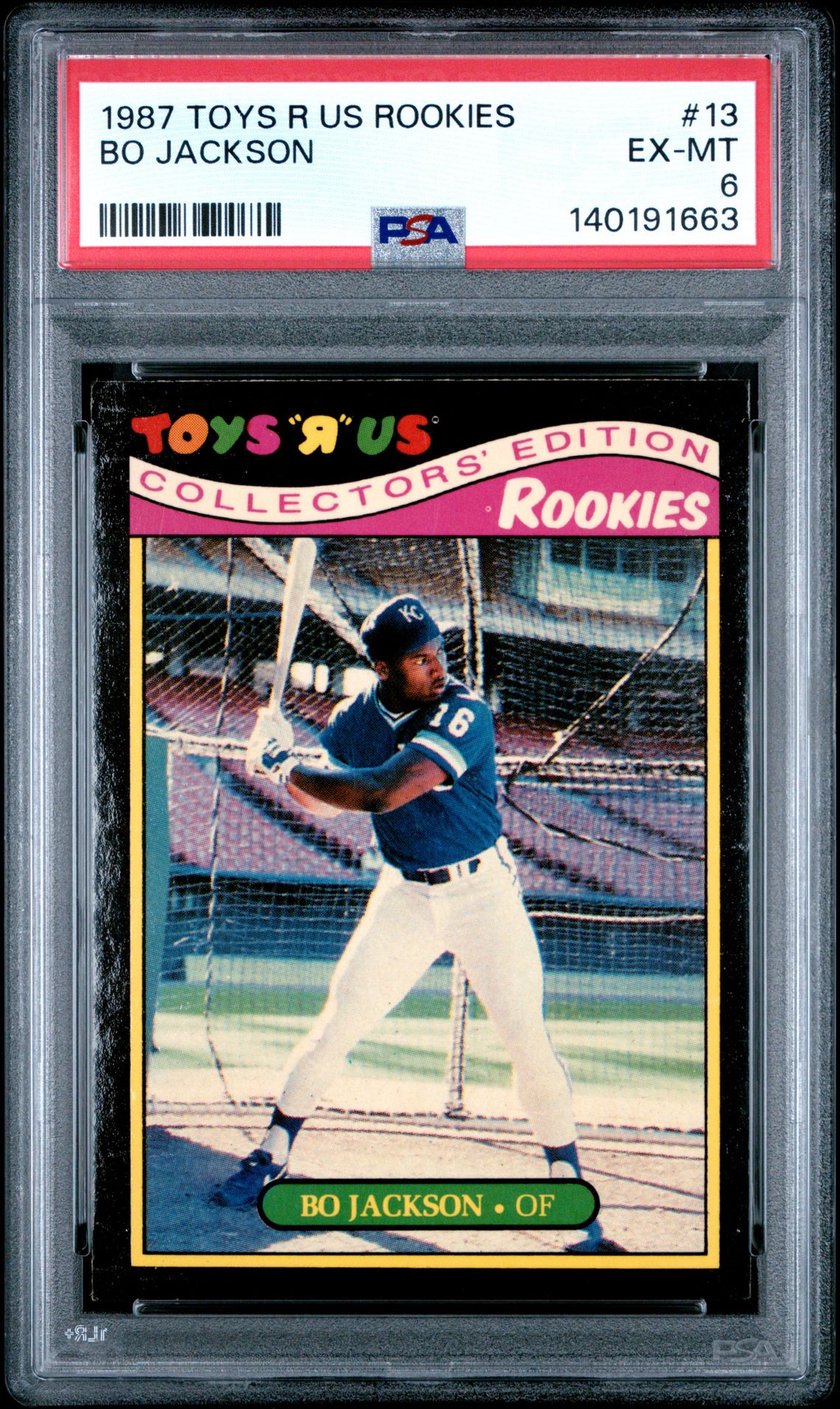 1987 Toys R Us Rookies Bo Jackson #13 Ex-Mt 6 front