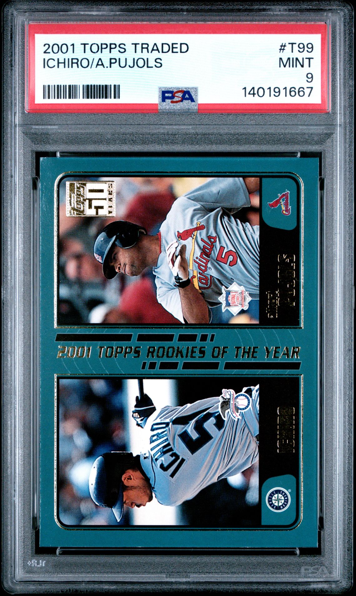 2001 Topps Traded Ichiro/A.pujols #T99 Mint 9 front