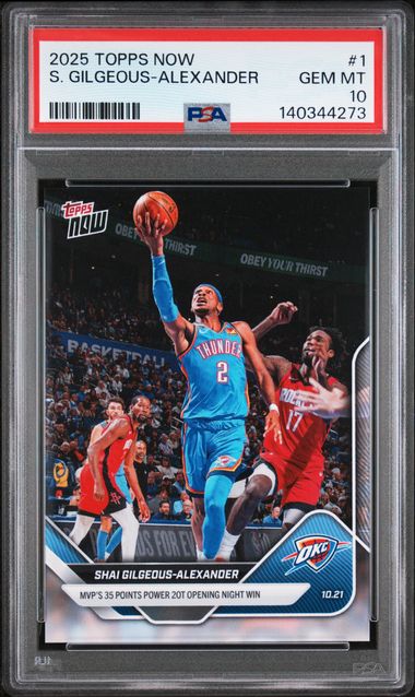 2025 Topps Topps Now #1 Shai Gilgeous front