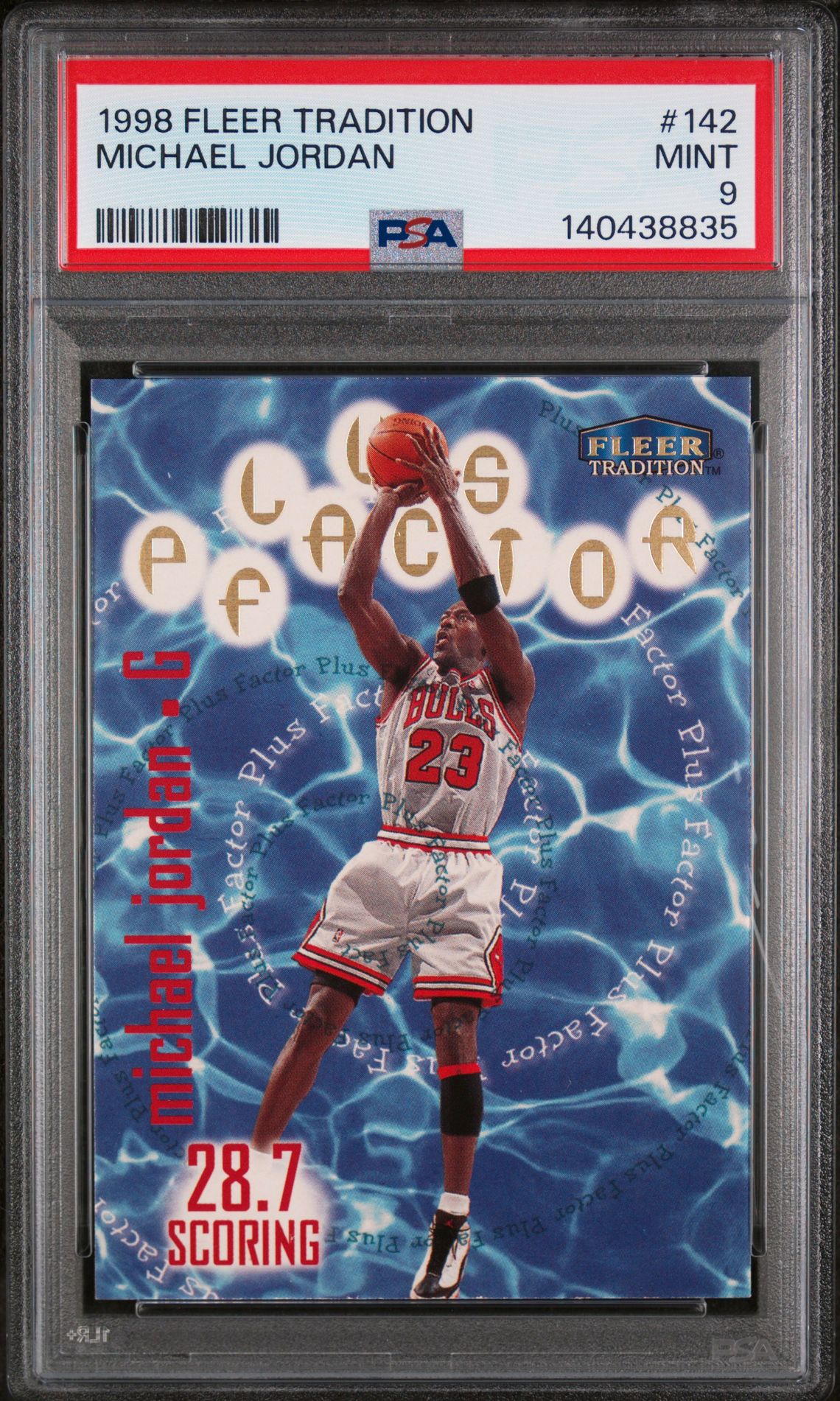 1998 Fleer Tradition Michael Jordan #142 Mint 9 front