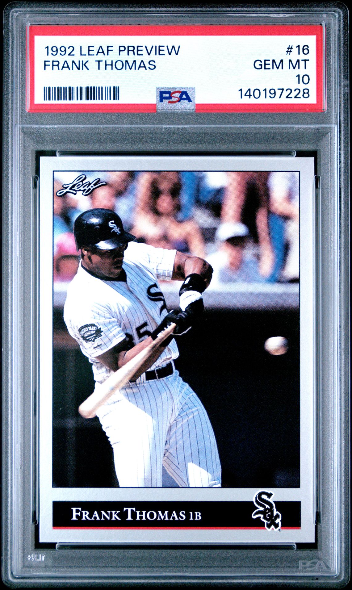 1992 Leaf White #16 Frank Thomas front
