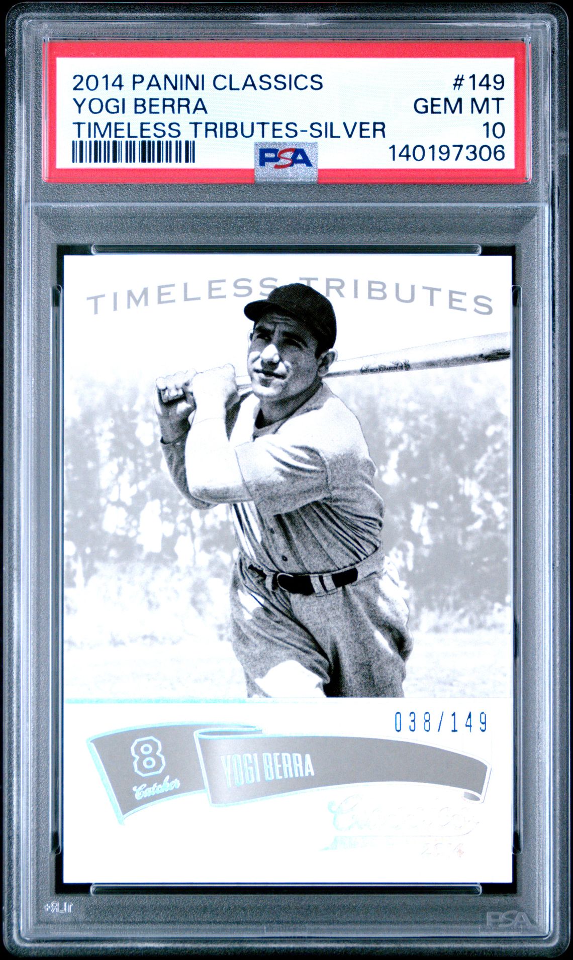2014 Panini PANINI CLASSICS TIMELESS TRIBUTES-SILVER #149 Yogi Berra front