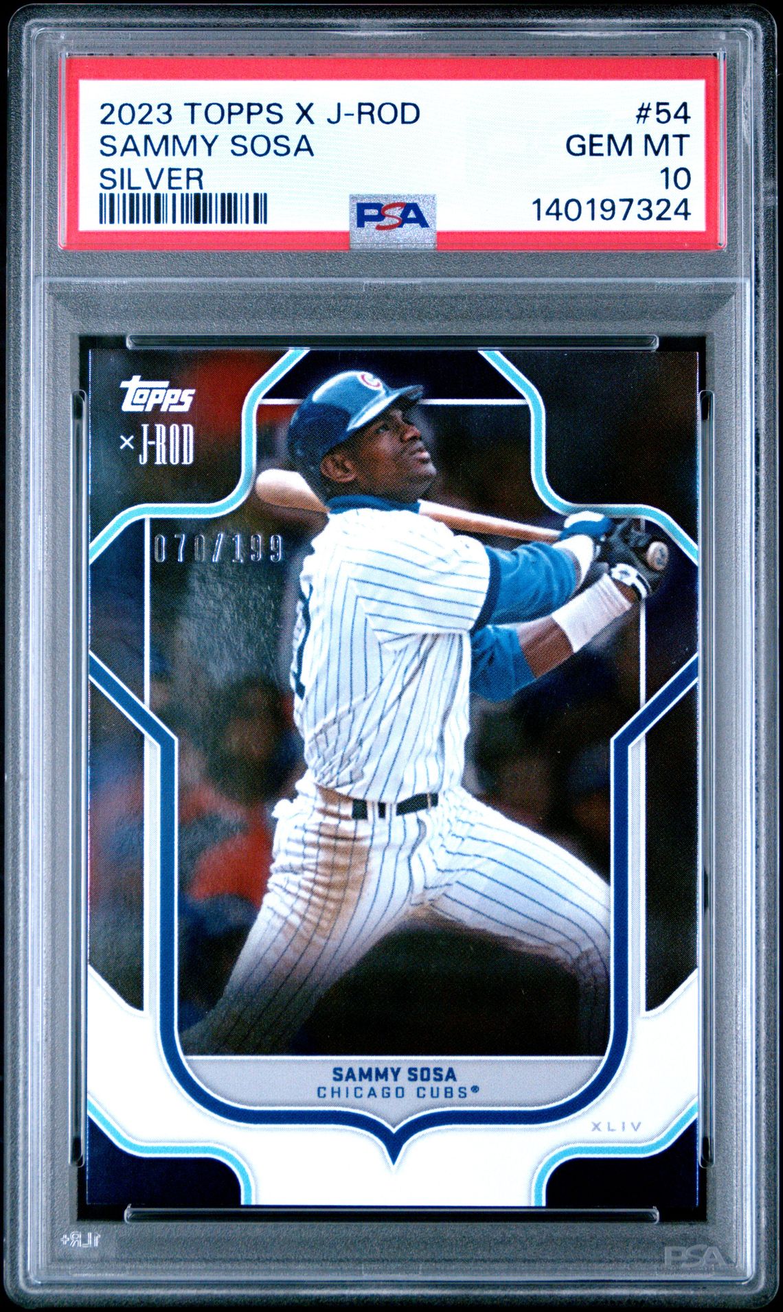 2023 Topps TOPPS X JULIO RODRIGUEZ SHOW OUT COLLECTION SILVER #54 Sammy Sosa front