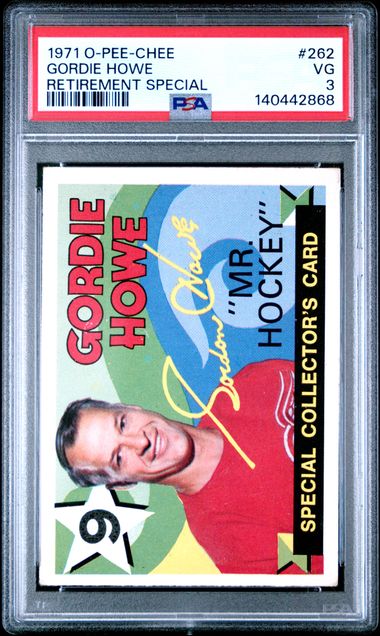 1971 Upper Deck O-Pee-Chee RETIREMENT SPECIAL #262 Gordie Howe front