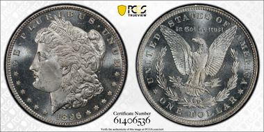 1896 $1 MS66DMPL