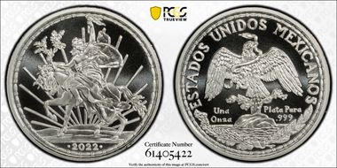 2022 Medal Caballito Tribute Onza Ag MS70