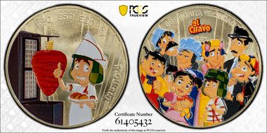 (2021)-Mo Medal Taquero Colorized Coining Traditions - El Chavo MS70