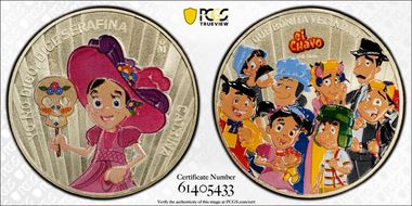 (2021)-Mo Medal Catrina Colorized Coining Traditions - El Chavo MS69