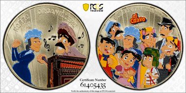 (2021)-Mo Medal Organillero Colorized Coining Traditions - El Chavo MS70