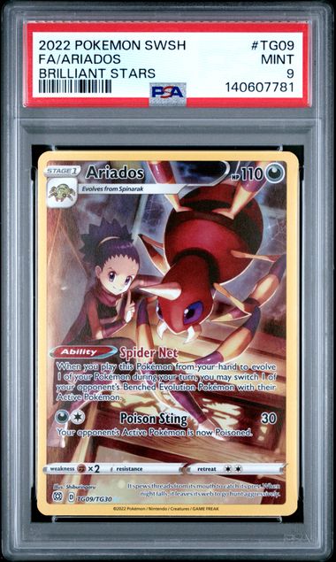 2022 Pokemon Brilliant Stars Full Art #TG09 Ariados front