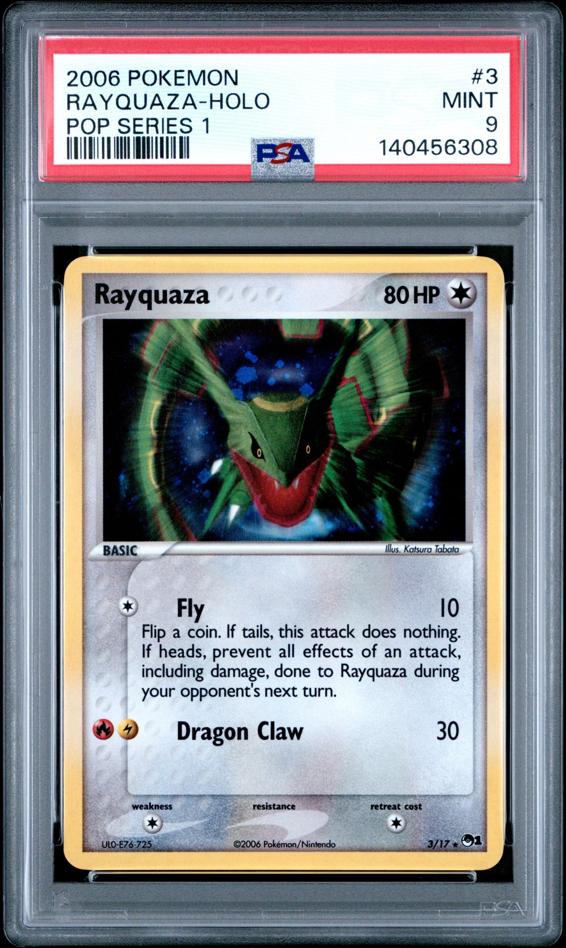 2006 Pokemon #3 Rayquaza-Holo front