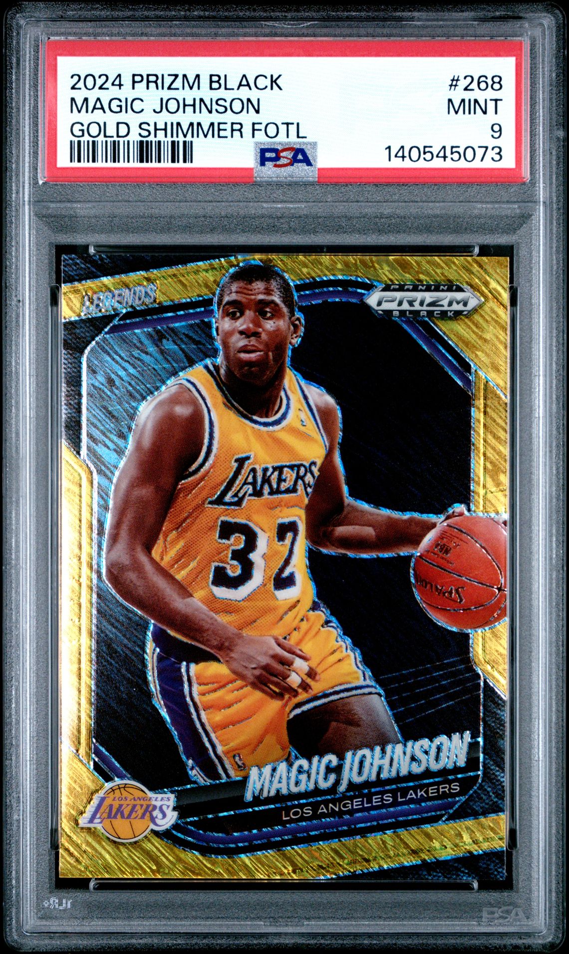 2024 Panini PANINI PRIZM BLACK GOLD SHIMMER FOTL #268 Magic Johnson front