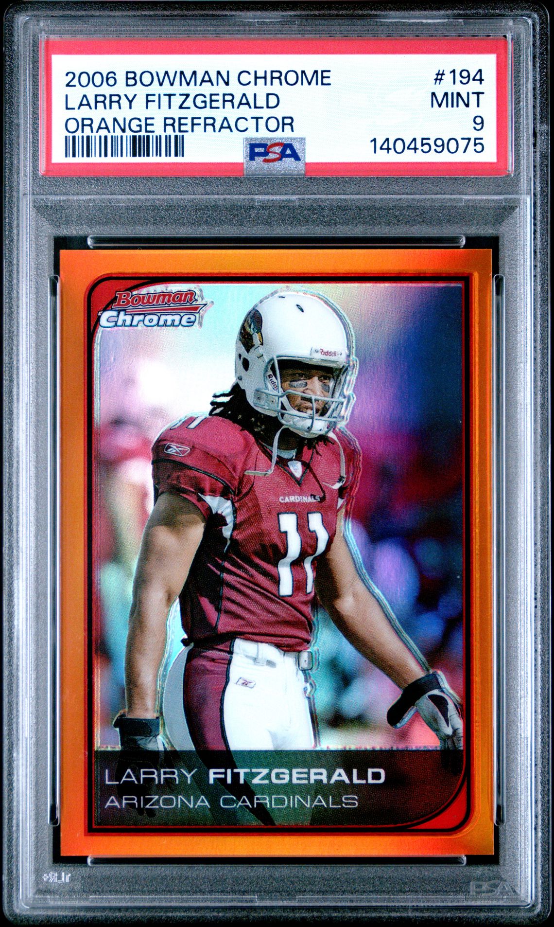 2006 Bowman Chrome BOWMAN CHROME ORANGE REFRACTOR #194 Larry Fitzgerald front