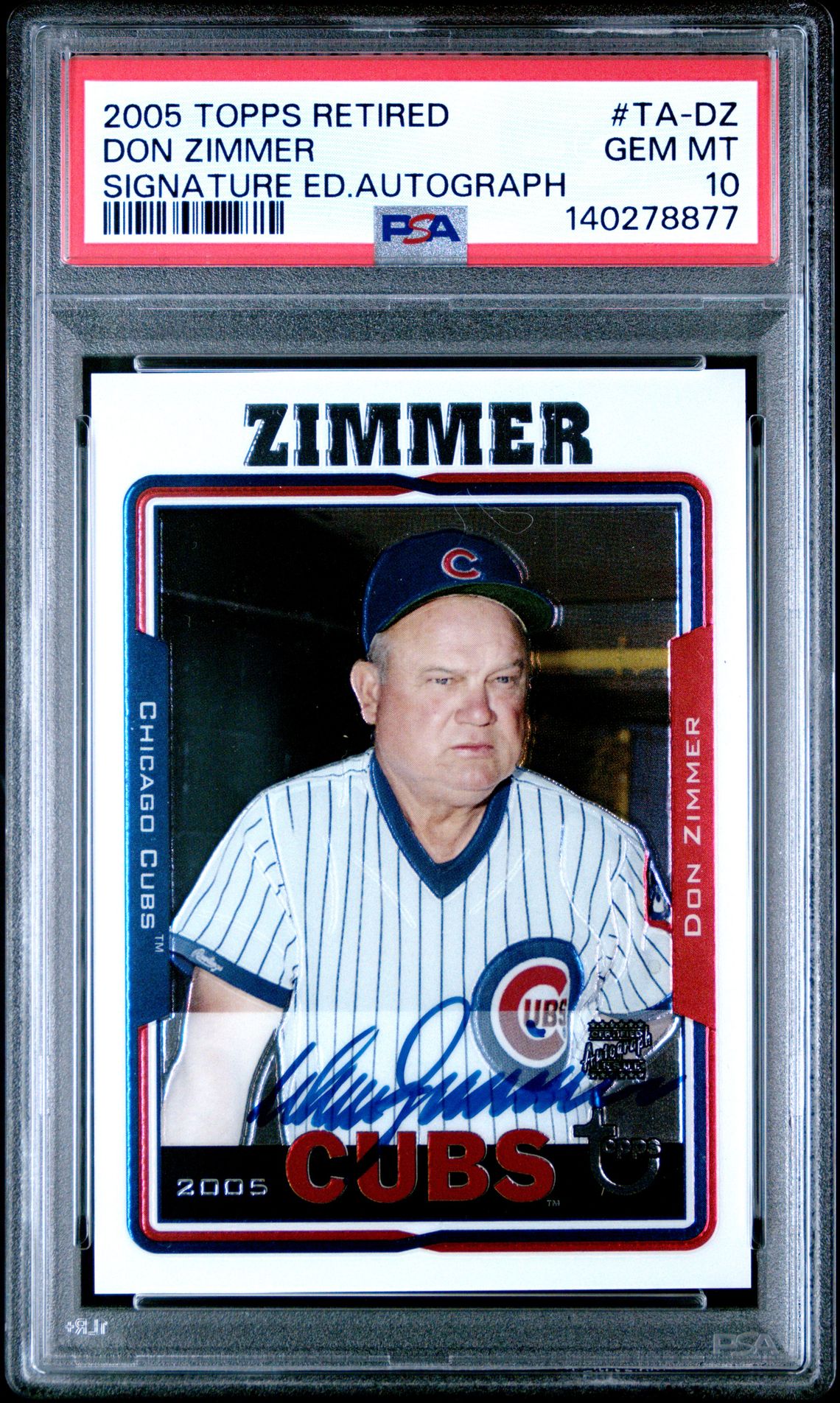2005 Topps TOPPS RETIRED SIGNATURE SIGNATURE EDITION AUTOGRAPH SIGNATURE ED.AUTOGRAPH #TA-DZ Don Zimmer front