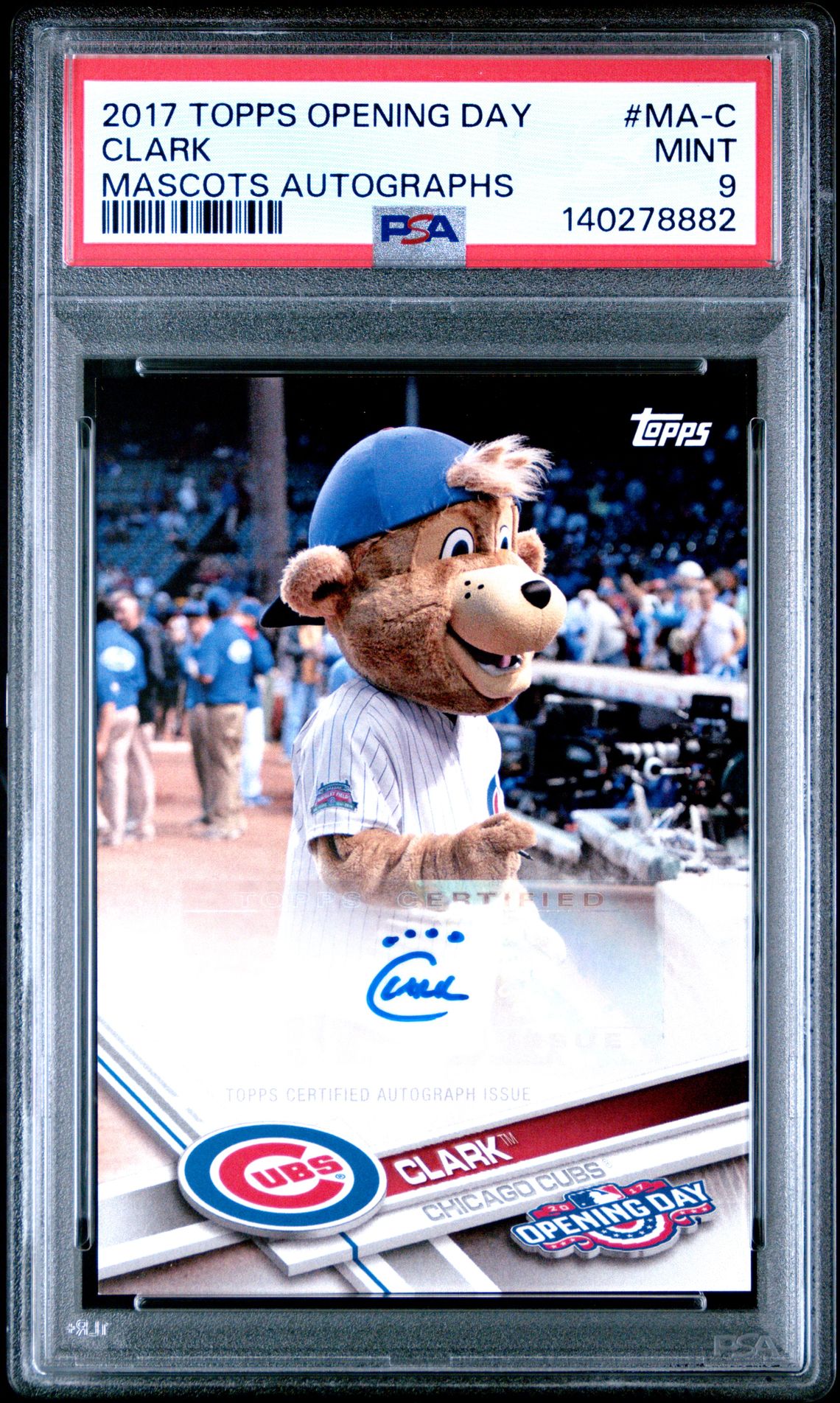 2017 Topps TOPPS OPENING DAY MASCOTS AUTOGRAPHS #MA-C Clark front