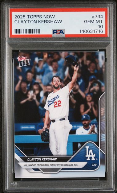 2025 Topps Topps Now #734 Clayton Kershaw front