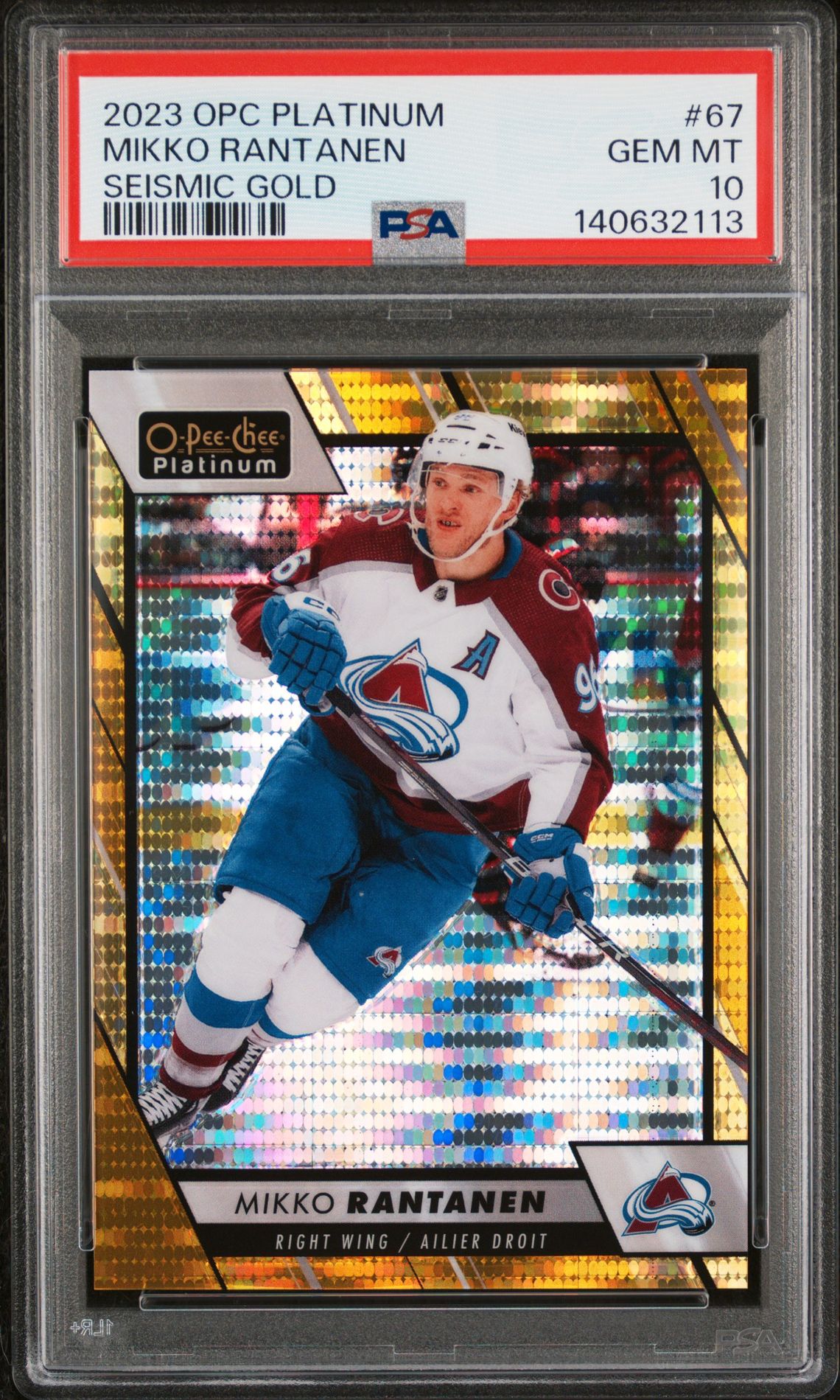 2023 Upper Deck UPPER DECK O-PEE-CHEE PLATINUM SEISMIC GOLD #67 Mikko Rantanen front