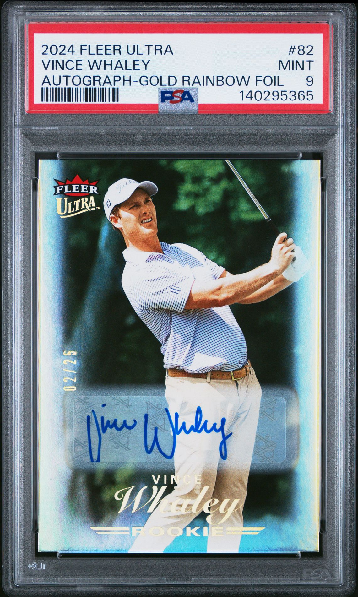 2023 Fleer FLEER ULTRA AUTOGRAPH-GOLD RAINBOW FOIL #82 Vince Whaley front