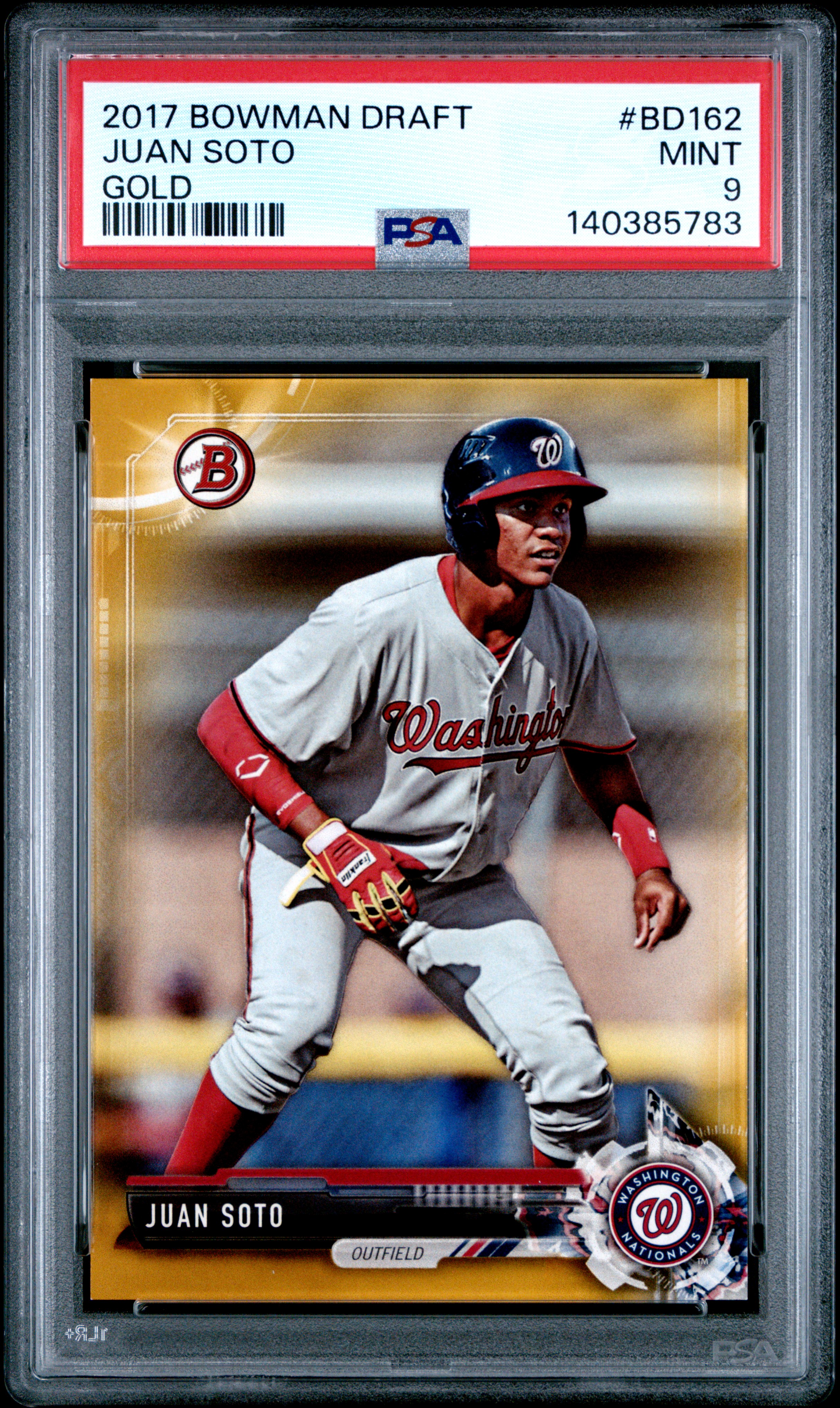 2017 #BD162 Juan Soto PSA 9 Bowman Draft