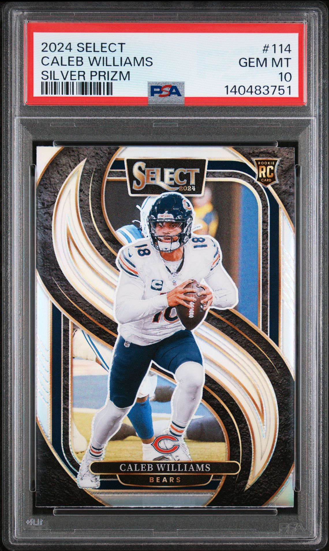 2024 Panini PANINI SELECT SILVER PRIZM #114 Caleb Williams front