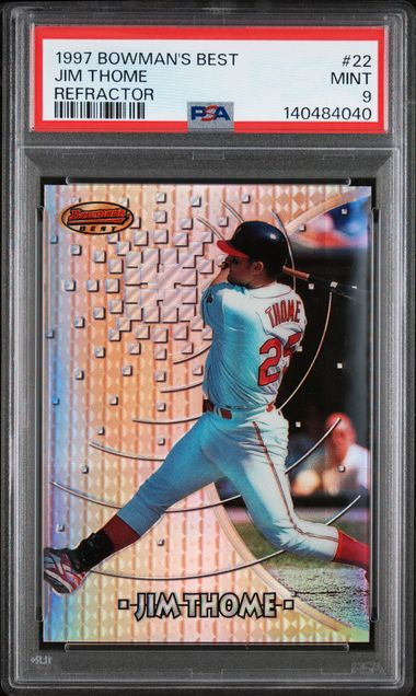 1997 Bowman Bowman's Best Refractor #22 Jim Thome front