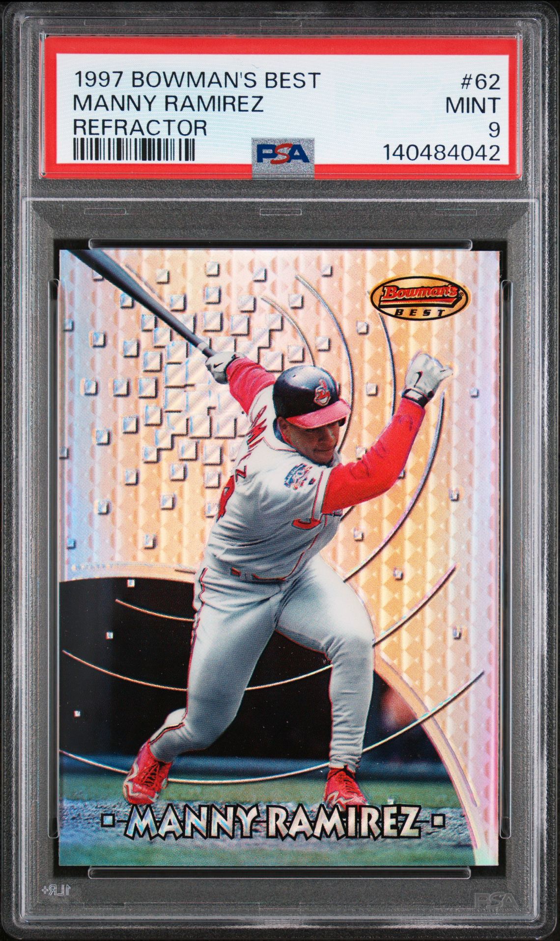 1997 Bowman BOWMAN'S BEST Refractor #62 Manny Ramirez front