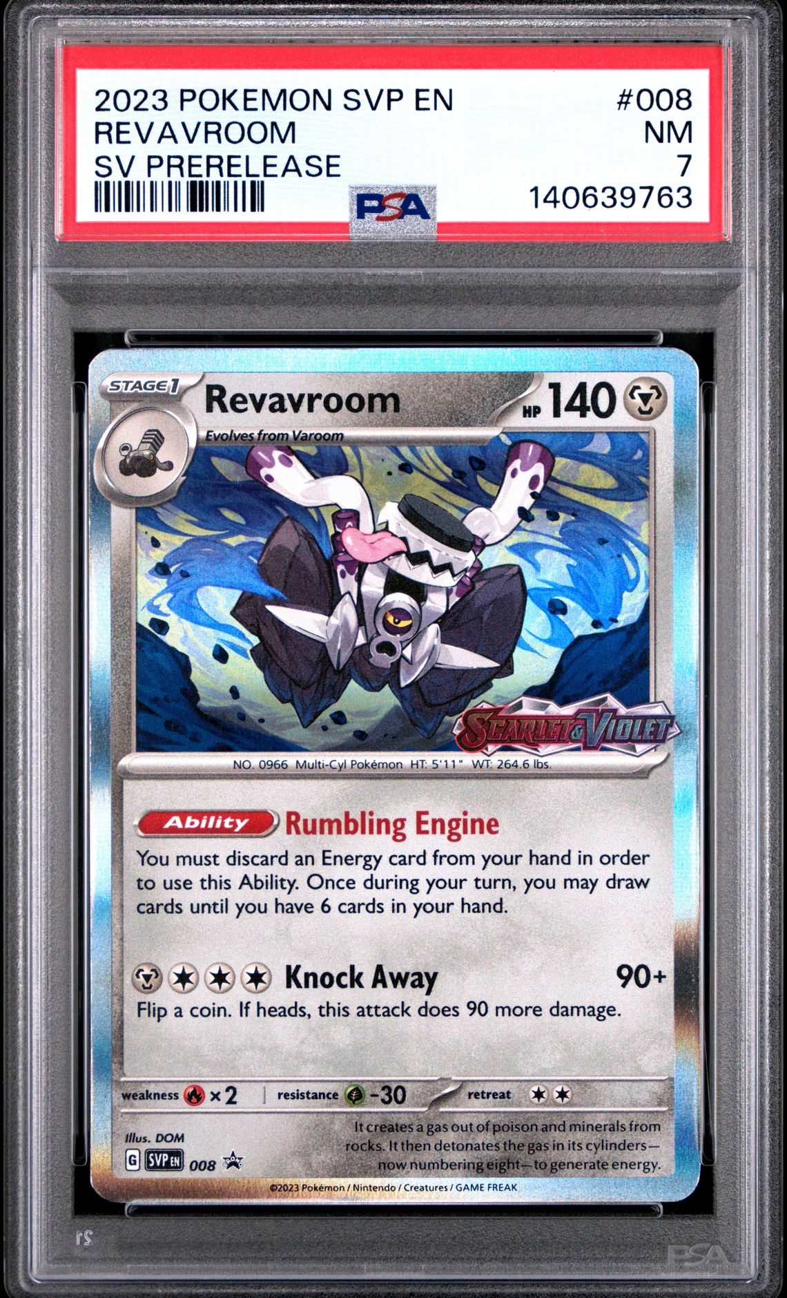 2023 Pokemon POKEMON SVP EN-SV BLACK STAR PROMO SV PRERELEASE #008 Revavroom front